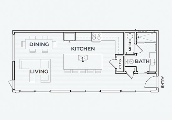 Saloon floor plan